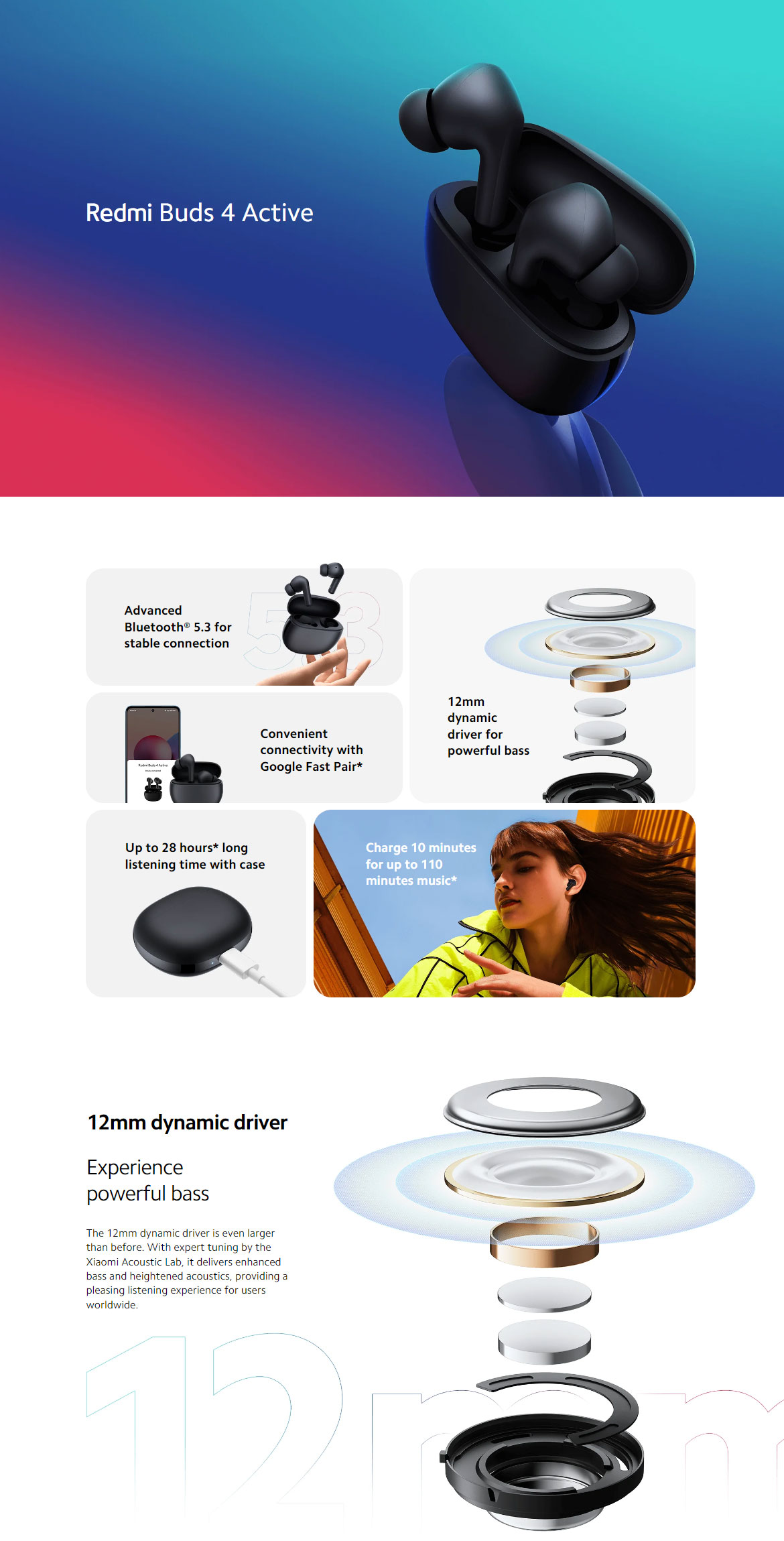 XIAOMI Redmi Buds 4 Active True Wireless Earbuds – Arafa Telecom